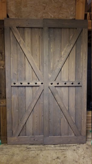 Custom Double British Brace K Style Barn Door