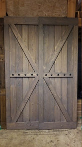 Custom Double British Brace K Style Barn Door